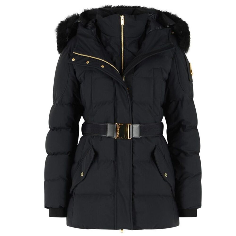 Moose Knuckles 'Gilded 3Q' Black Nylon Blend Parka Women